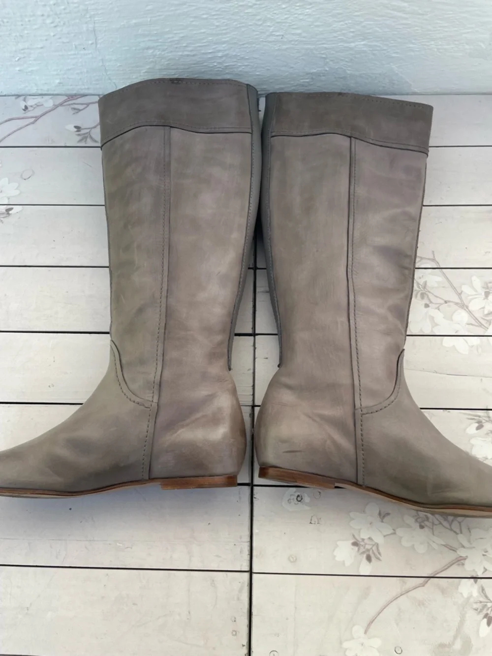 Chloe Gray Over-the-Knee Suede Boots
